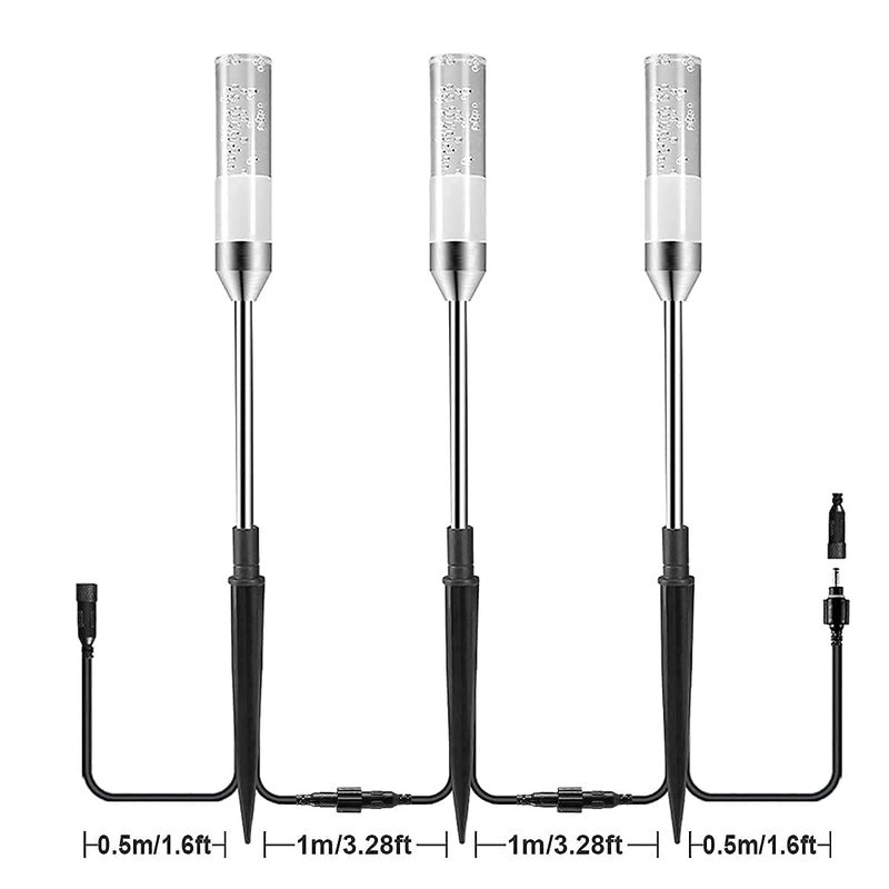 GreenClick 3 Pack Extension Lamps Landscape Path Lights, Without Transformer, IP65 Waterproof Garden Lights for Yard, Pathway, Walkway (Cool White) - Image 2